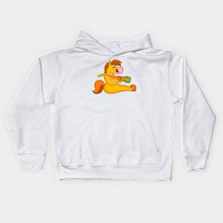 Horse with Carrot Kids Hoodie